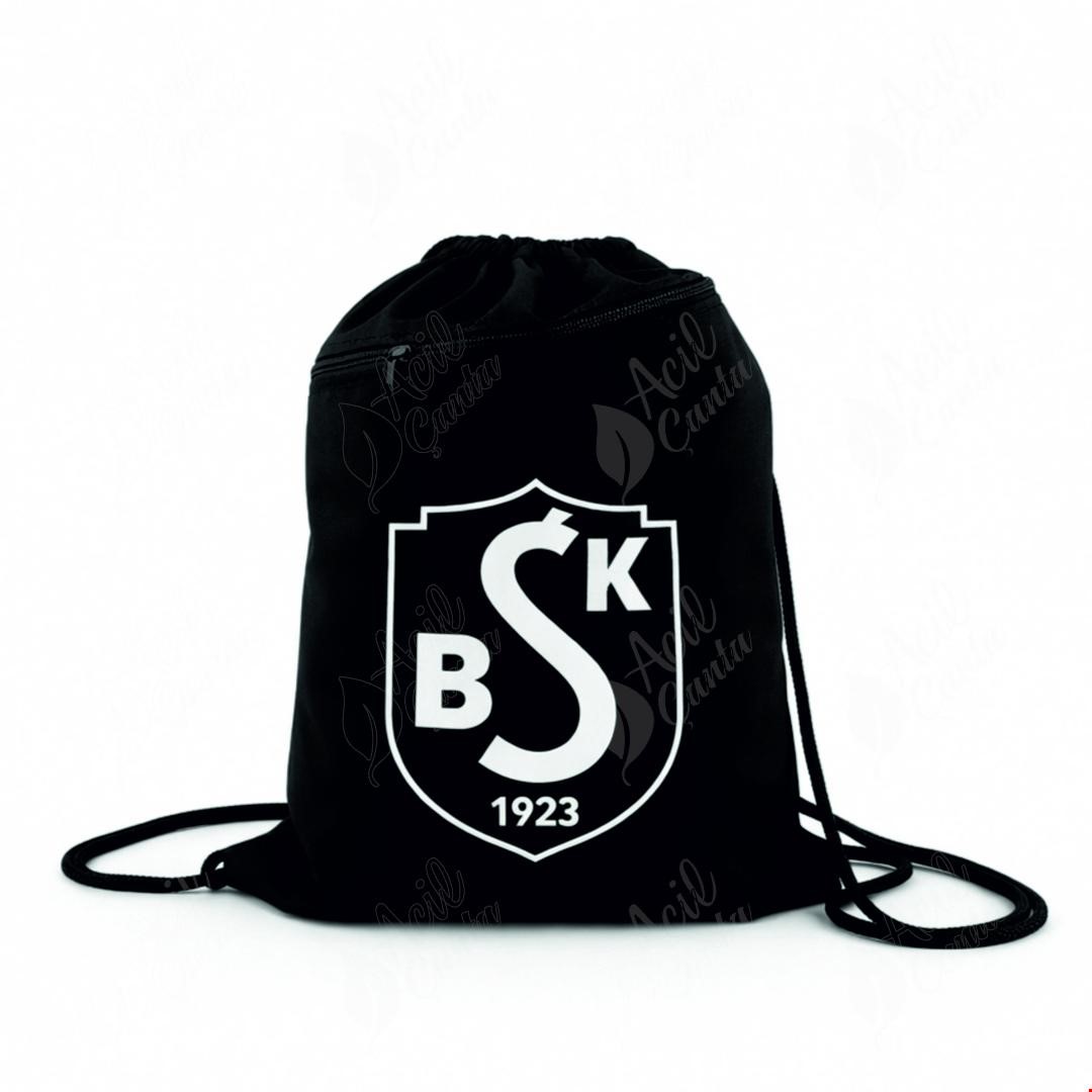 Ipli Büzgülü Cepli Çanta Siyah