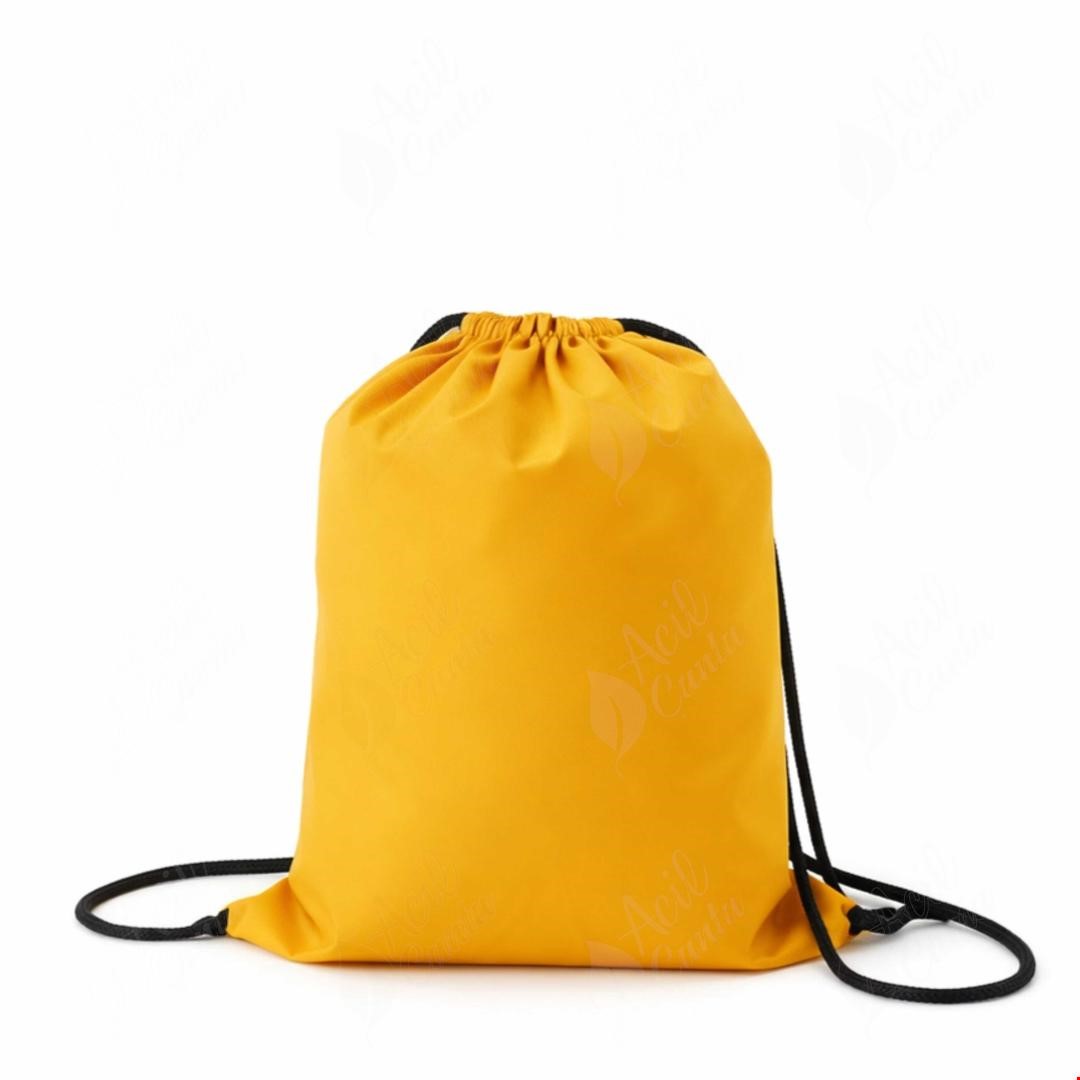 Ipli Büzgülü Çanta Sari